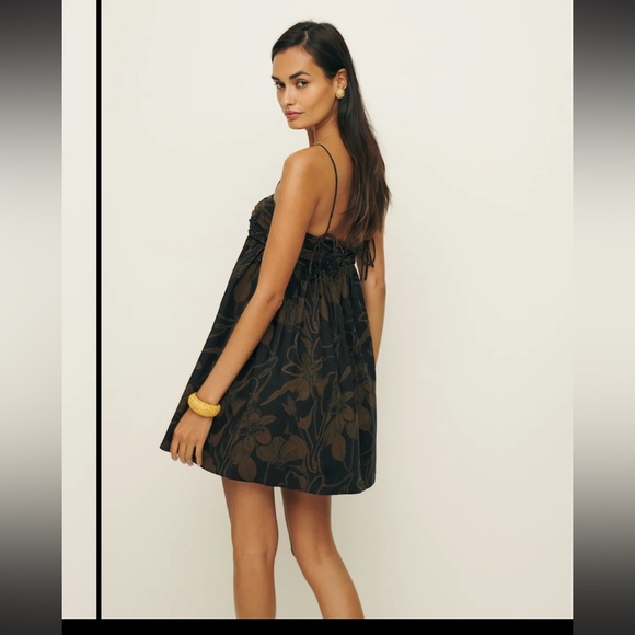 NWT Reformation Caterina Dress - Black & Brown - Size 2 - Picture 5 of 11